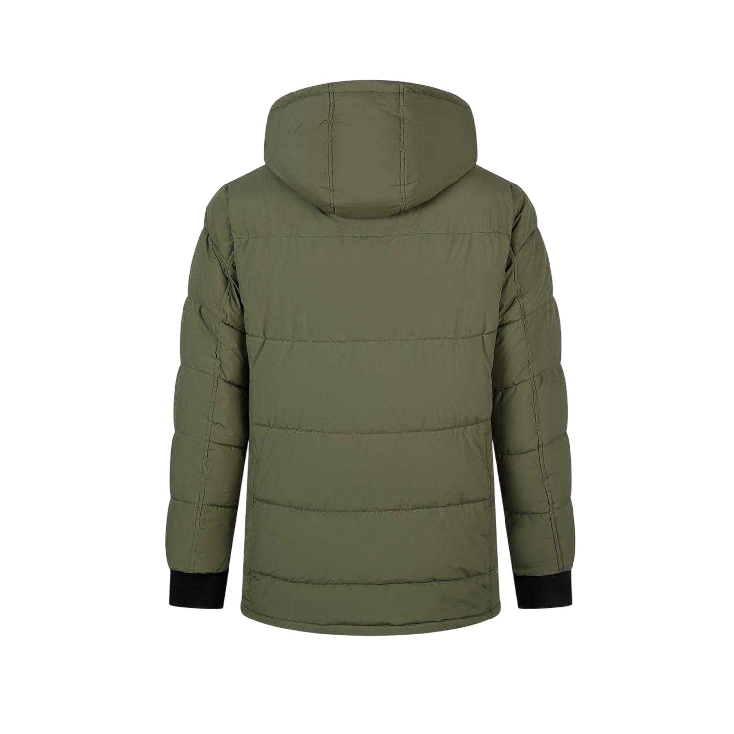 Khaki - Back - Minoti Mens Padded Parka