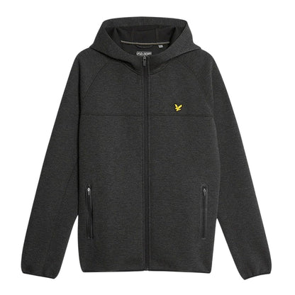 Black - Front - Lyle & Scott Mens Logo Raglan Full Zip Hoodie