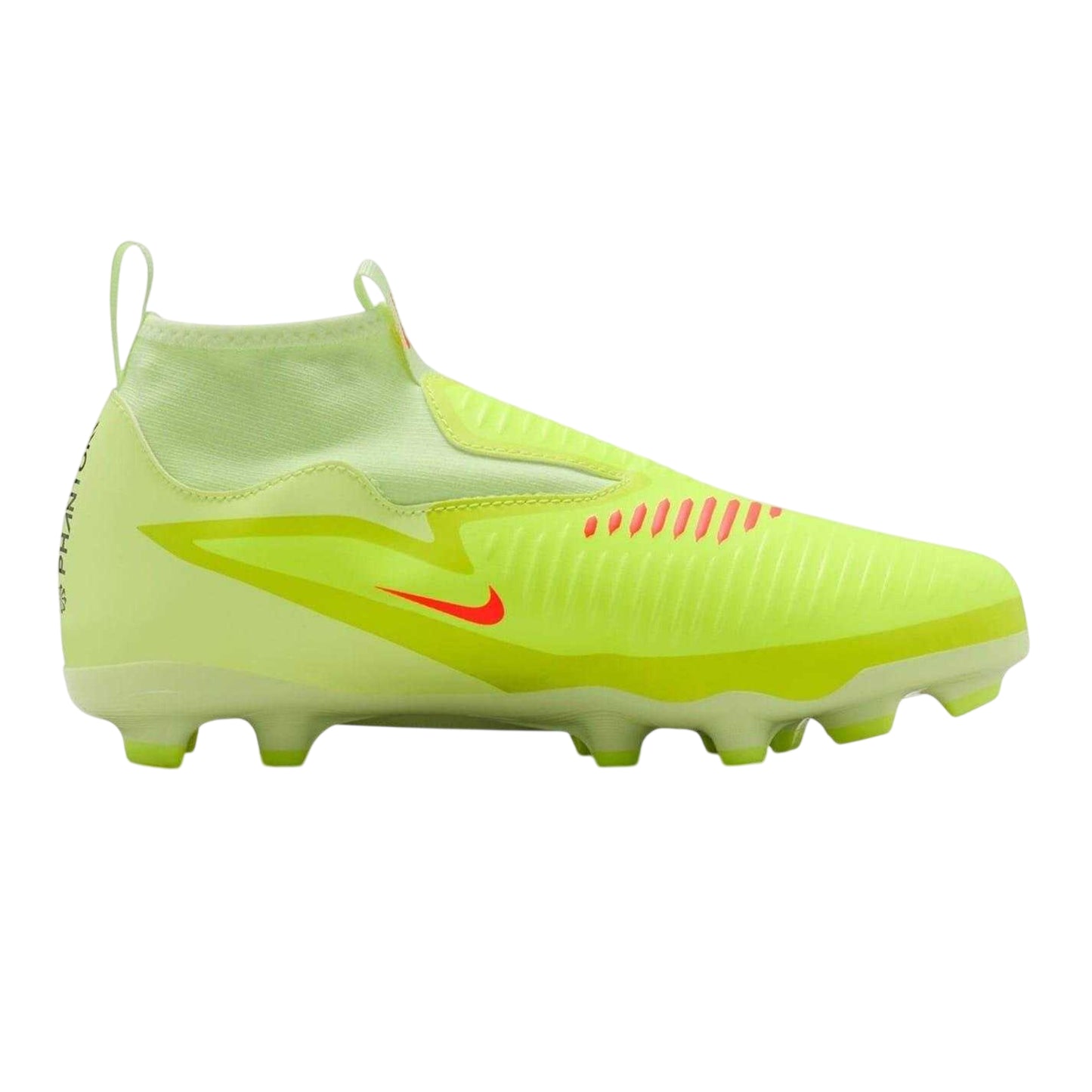 Crimson-Volt - Front - Nike Childrens-Kids Phantom Luna II Academy Firm Ground Football Boots