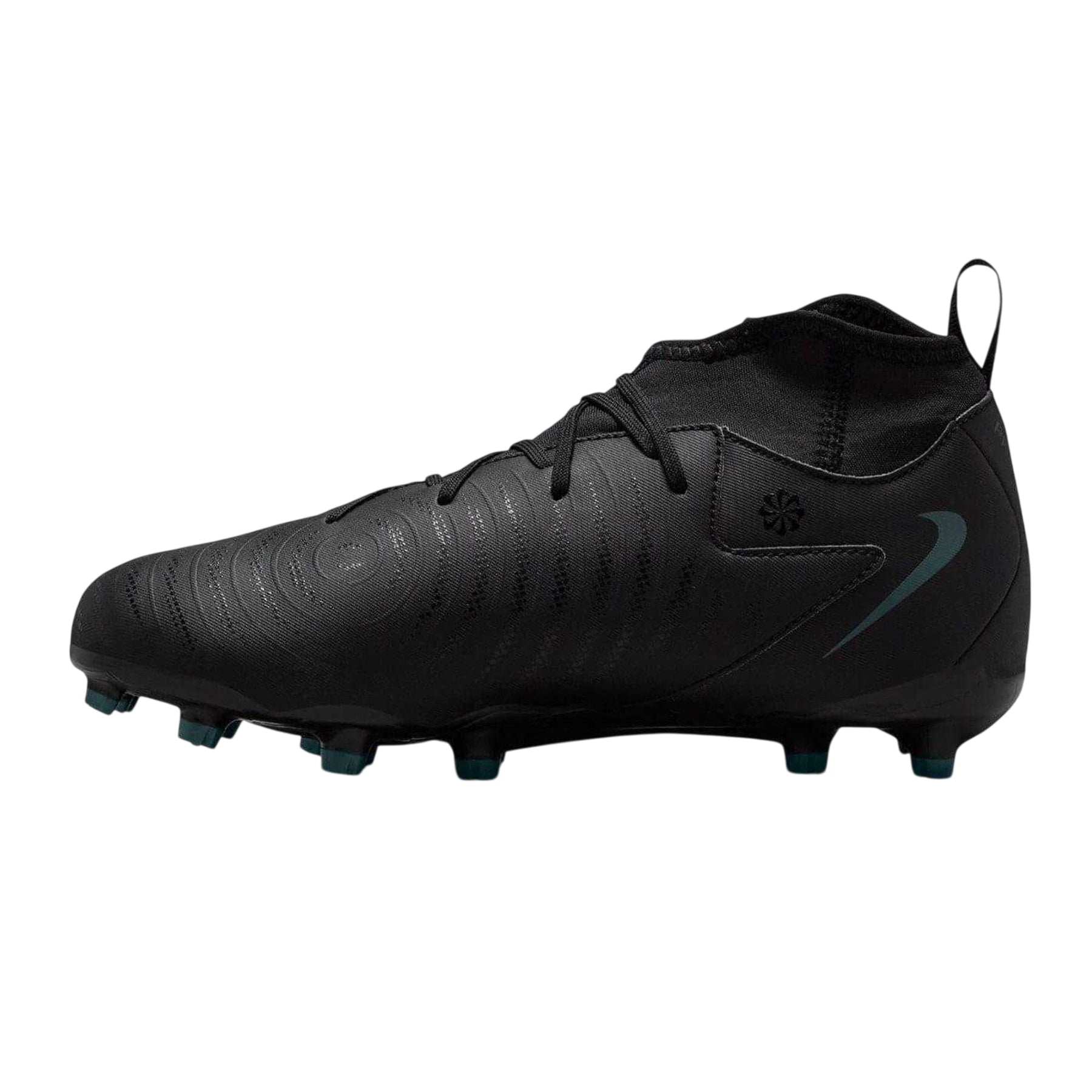 Black-Green - Back - Nike Childrens-Kids Phantom Luna II Academy Firm Ground Football Boots