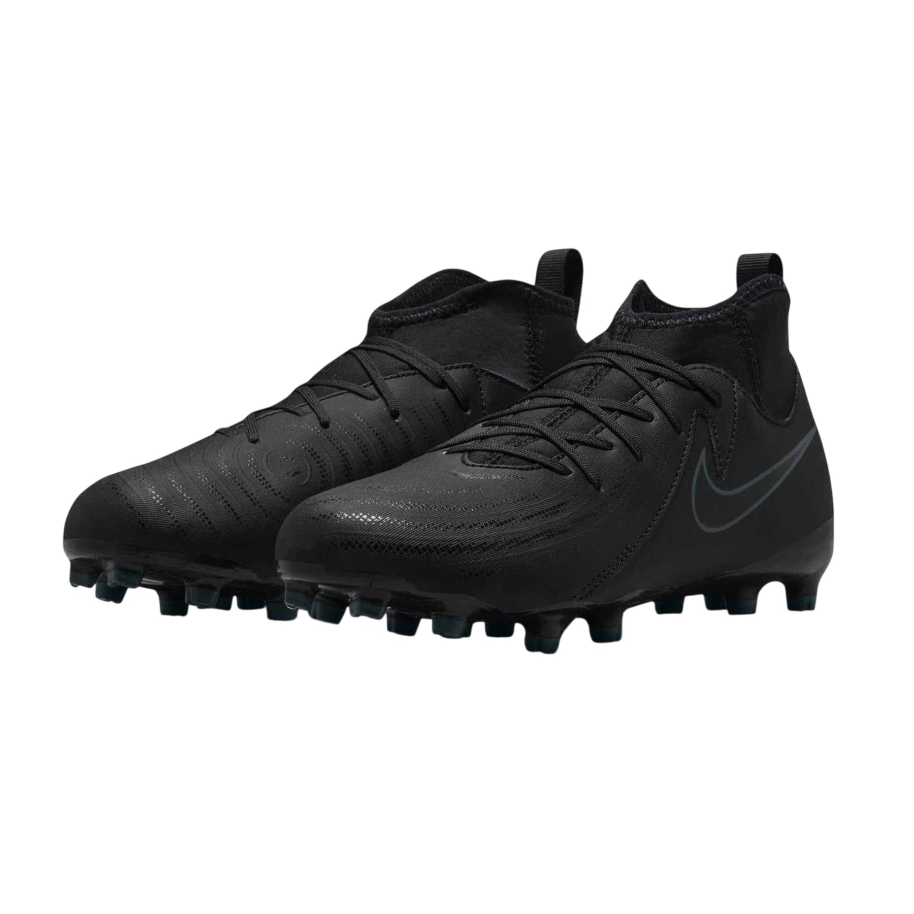 Black-Green - Pack Shot - Nike Childrens-Kids Phantom Luna II Academy Firm Ground Football Boots