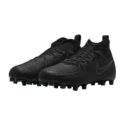 Black-Green - Pack Shot - Nike Childrens-Kids Phantom Luna II Academy Firm Ground Football Boots