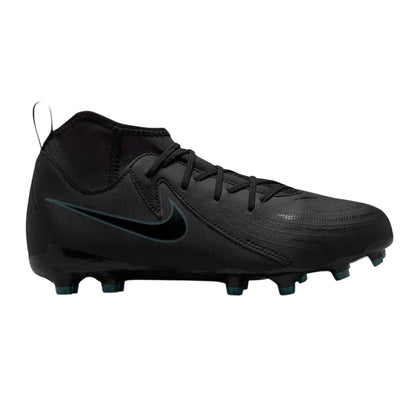 Black-Green - Front - Nike Childrens-Kids Phantom Luna II Academy Firm Ground Football Boots