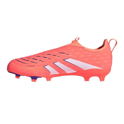 Orange-White - Side - Adidas Childrens-Kids Predator 3 Firm Ground Football Boots