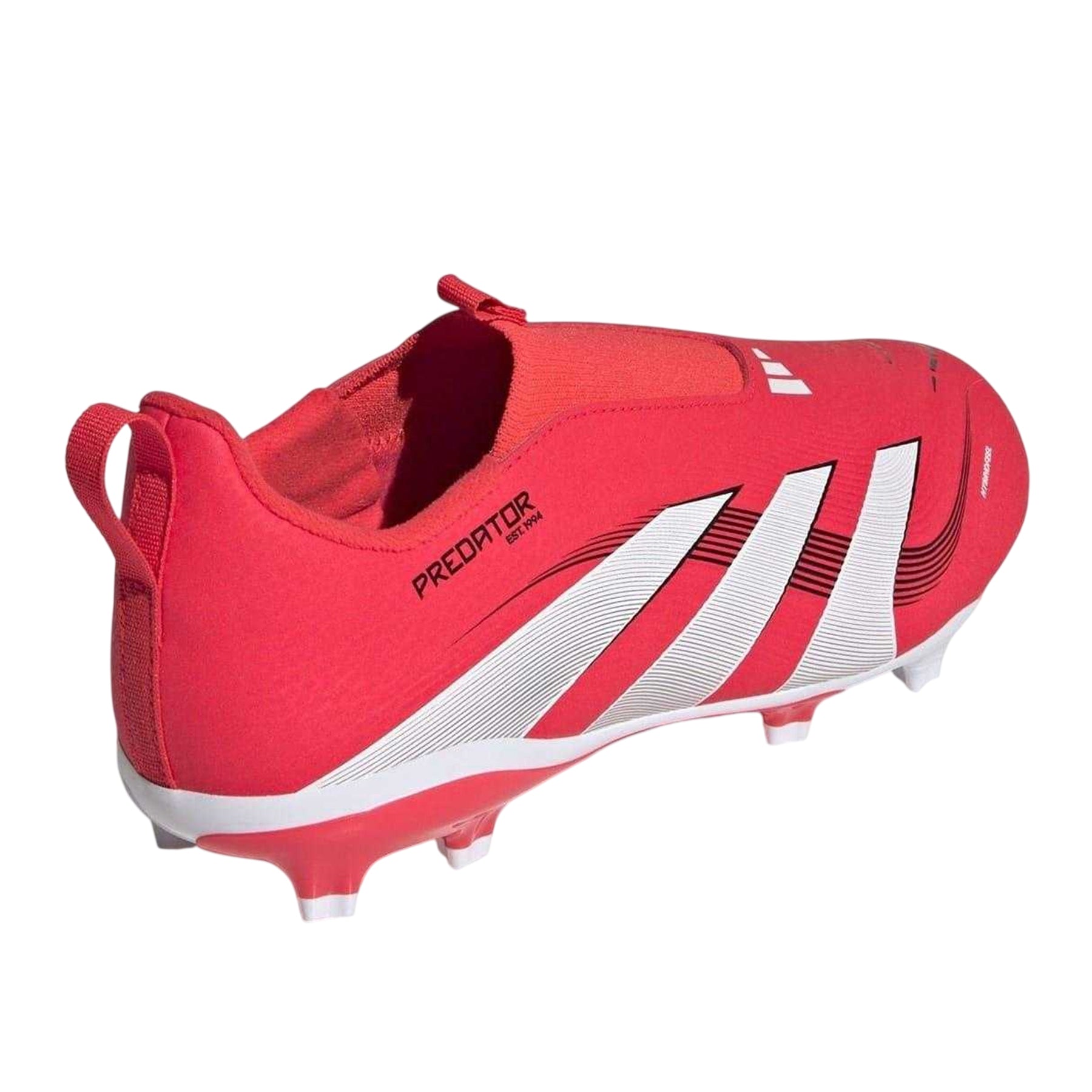 Red-White - Back - Adidas Childrens-Kids Predator 3 Firm Ground Football Boots