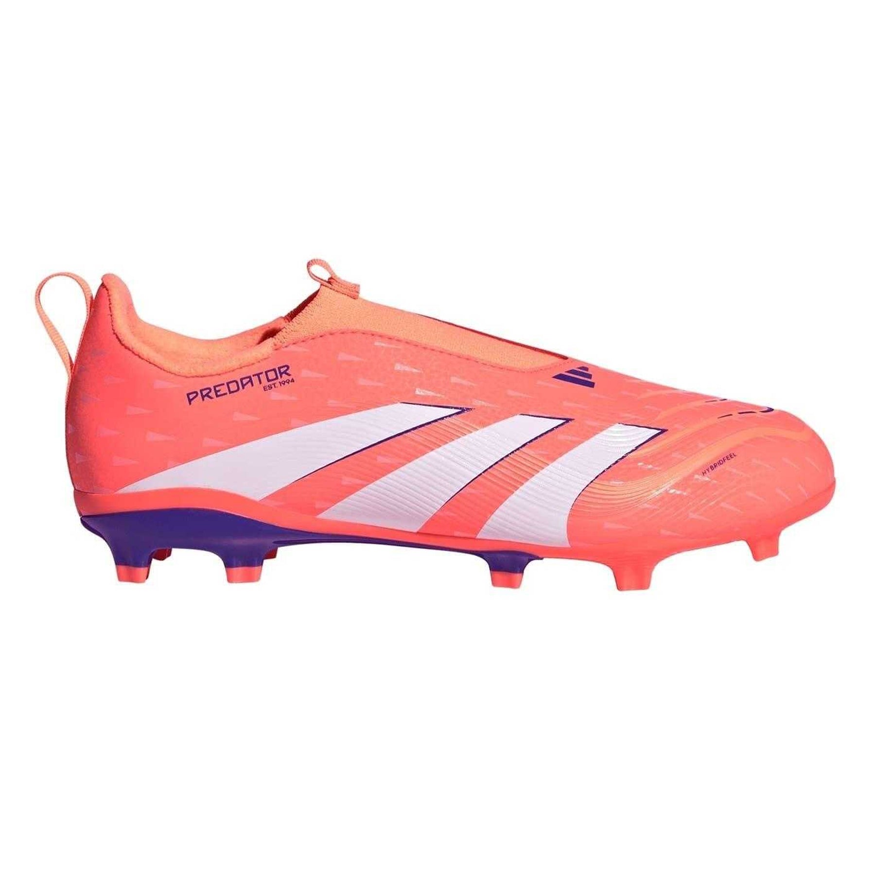 Orange-White - Front - Adidas Childrens-Kids Predator 3 Firm Ground Football Boots