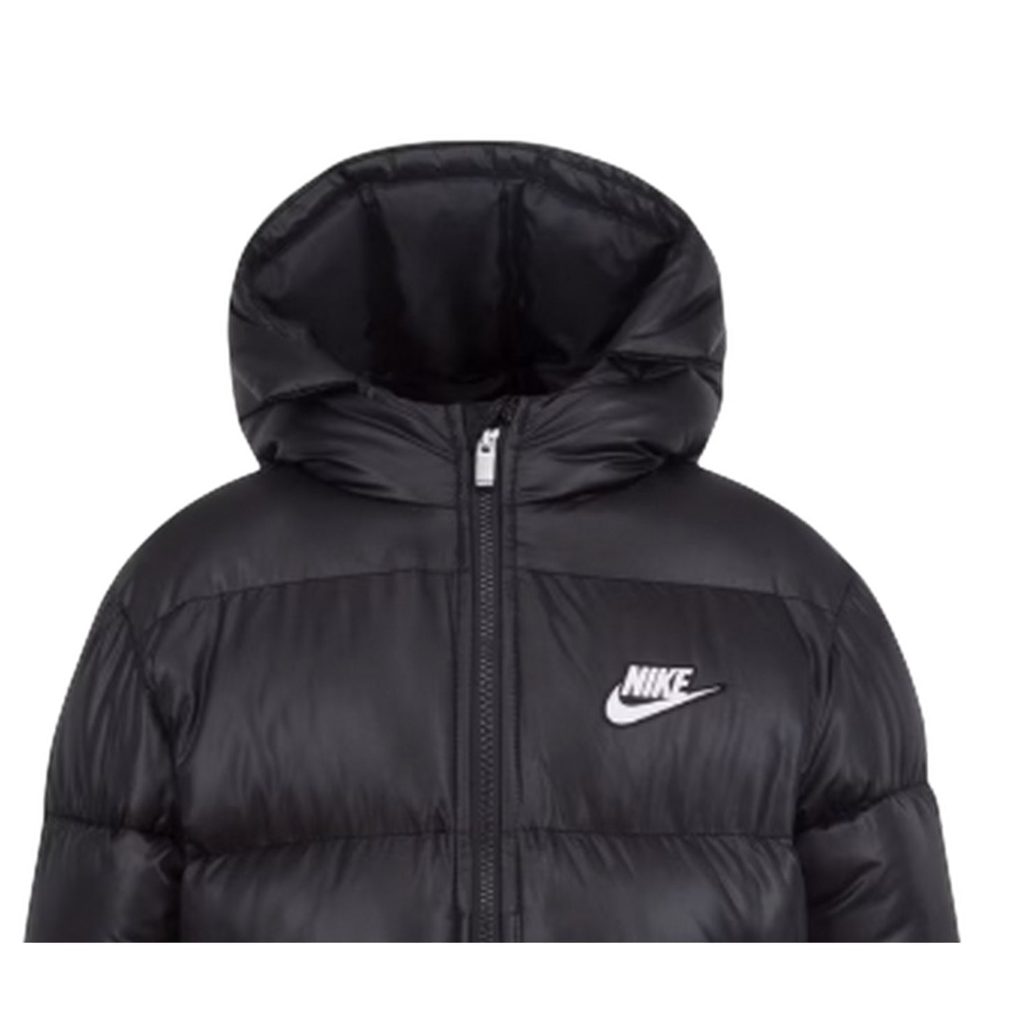 Black - Side - Nike Childrens-Kids Logo Puffer Jacket