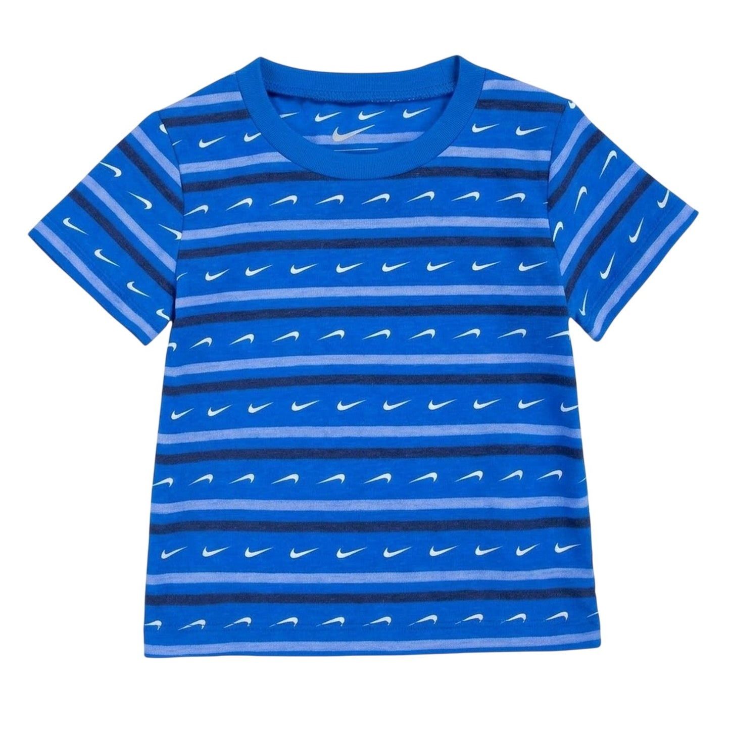Midnight Navy - Side - Nike Baby Boys Stripe T-Shirt & Shorts Set