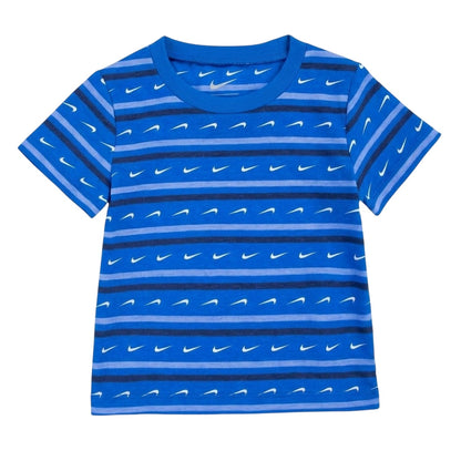 Midnight Navy - Side - Nike Baby Boys Stripe T-Shirt & Shorts Set