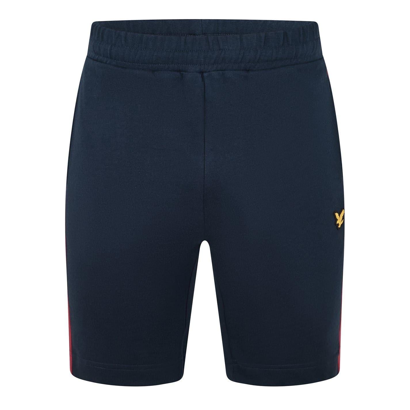 White - Back - Lyle & Scott Mens Embroidered Logo Elasticated Waist Shorts (Pack of 2)
