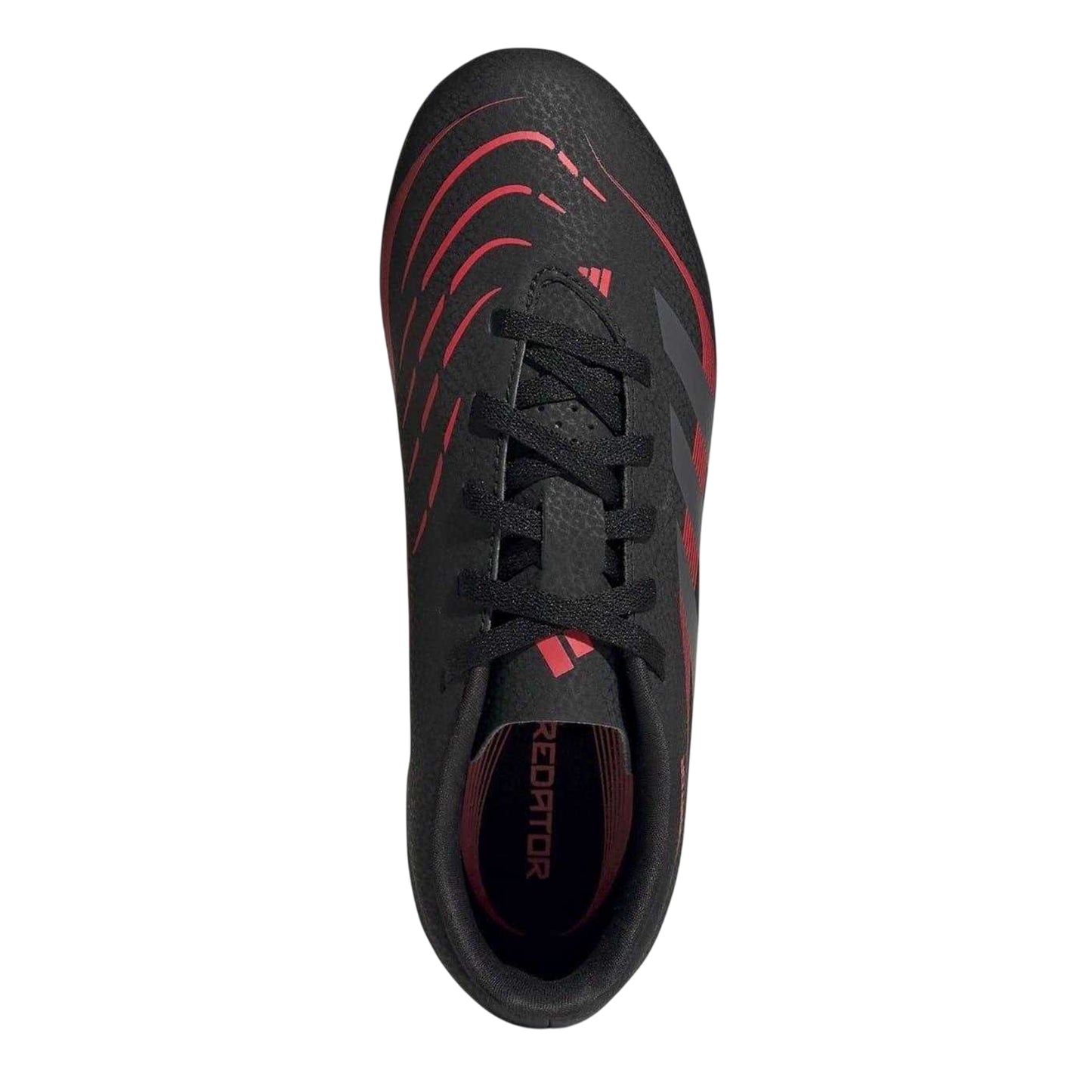 Black-Grey - Side - Adidas Childrens-Kids Predator 4 Firm Ground Football Boots