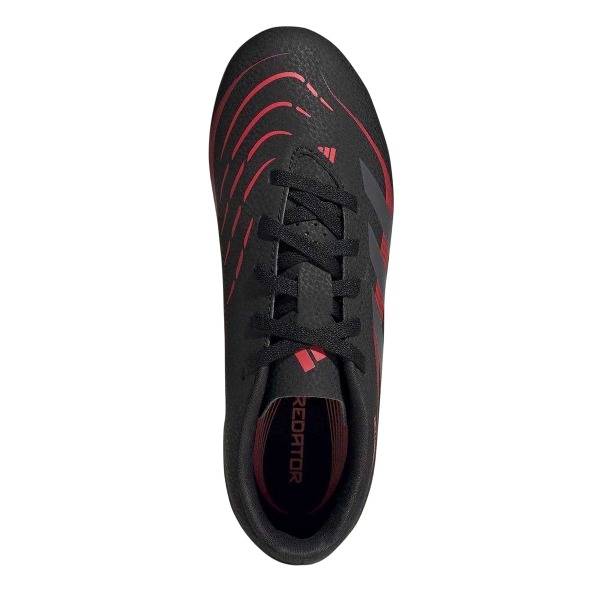 Black-Grey - Side - Adidas Childrens-Kids Predator 4 Firm Ground Football Boots