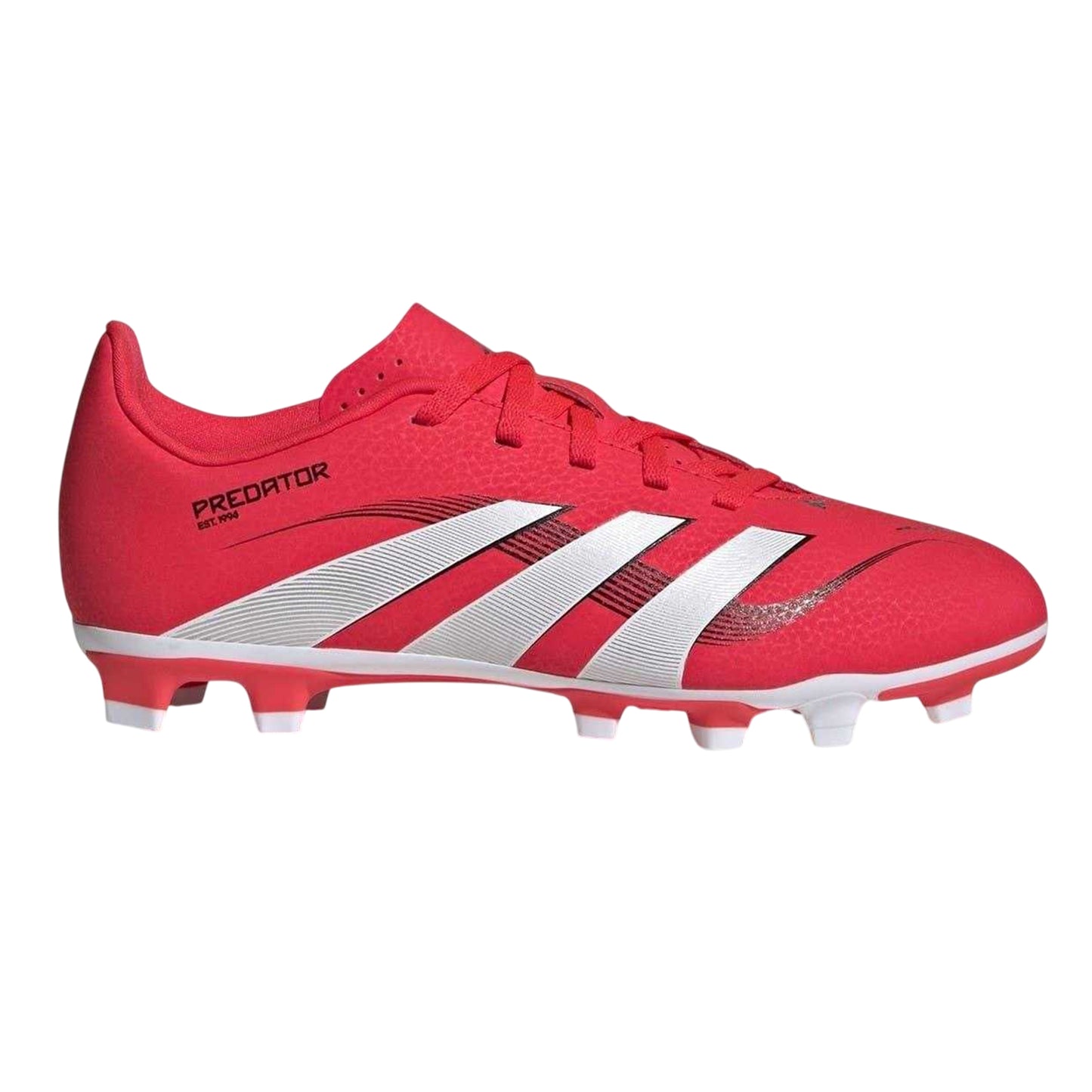 Red-White - Front - Adidas Childrens-Kids Predator 4 Firm Ground Football Boots