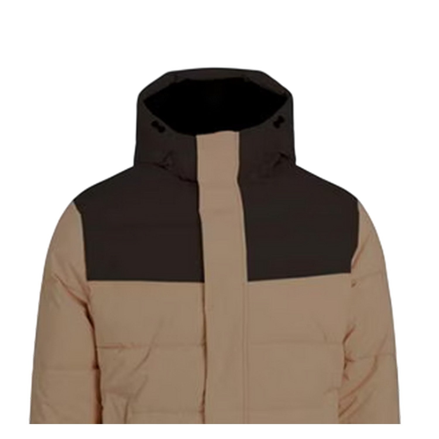 Crockery - Back - Jack And Jones Mens Colour Block Ribbed Hooded Puffer Jacket