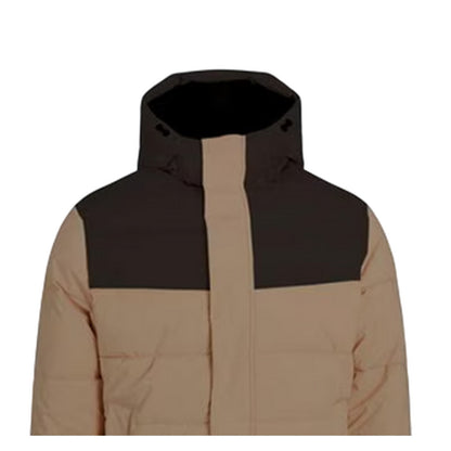 Crockery - Back - Jack And Jones Mens Colour Block Ribbed Hooded Puffer Jacket