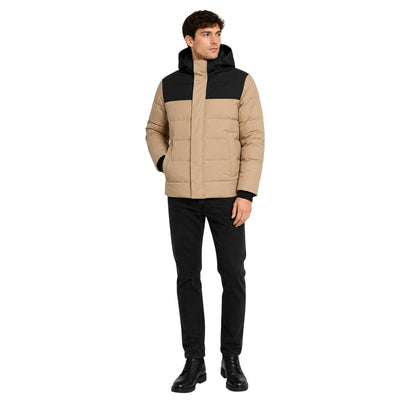 Crockery - Lifestyle - Jack And Jones Mens Colour Block Ribbed Hooded Puffer Jacket