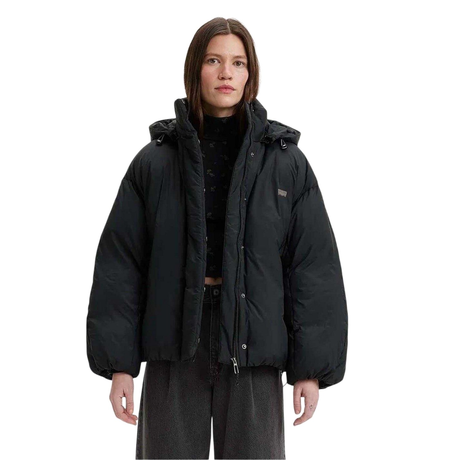 Caviar - Pack Shot - Levis Womens-Ladies Hooded Oversized Puffer Jacket