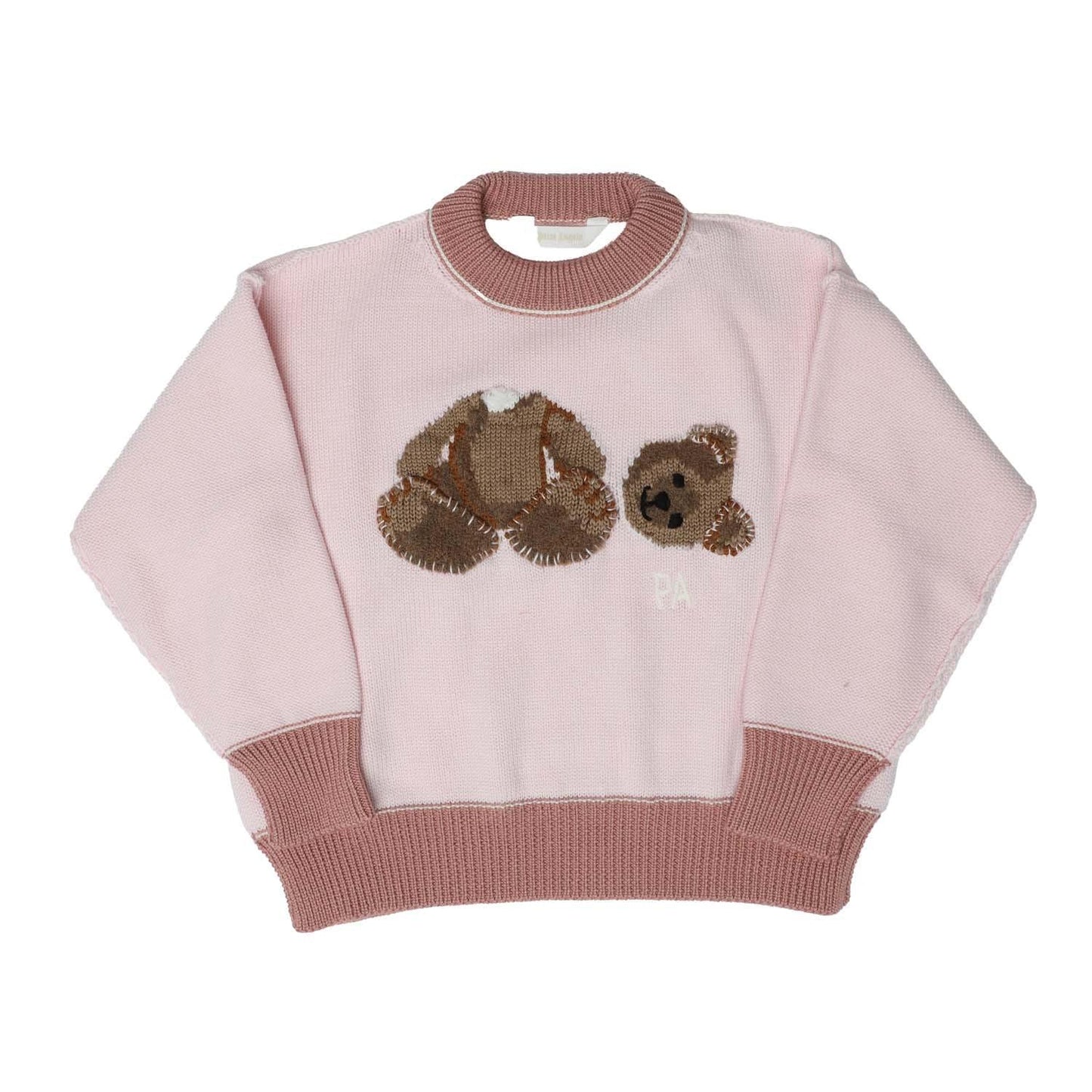 Pink - Front - Palm Angels Childrens-Kids Bear Sweater Top