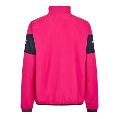 Pink - Back - Puma Mens Indomitable Colour Block Relaxed Fit Long-Sleeved Jacket