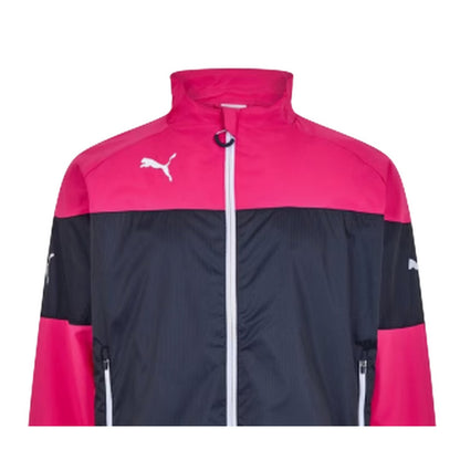 Pink - Side - Puma Mens Indomitable Colour Block Relaxed Fit Long-Sleeved Jacket