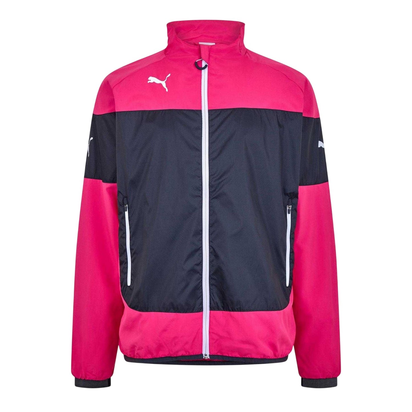 Pink - Front - Puma Mens Indomitable Colour Block Relaxed Fit Long-Sleeved Jacket