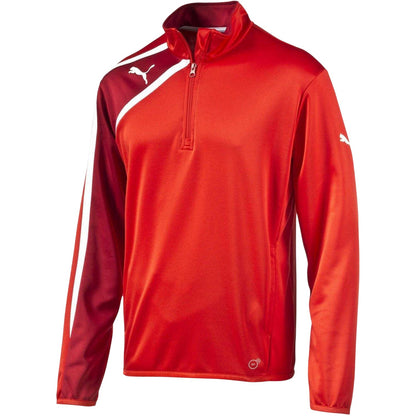Red - Front - Puma Mens Spirit Performance Half Zip Jacket