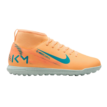 Orange-Melon - Front - Nike Childrens-Kids Mercurial Superfly 10 High-top Football Boots
