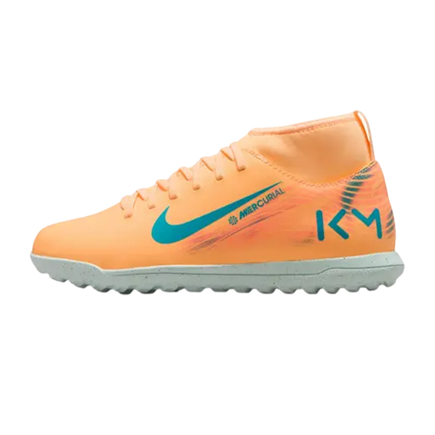 Orange-Melon - Side - Nike Childrens-Kids Mercurial Superfly 10 High-top Football Boots