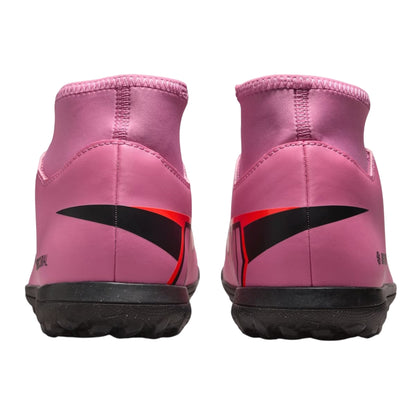 Pink-Black - Back - Nike Childrens-Kids Mercurial Superfly 10 High-top Football Boots