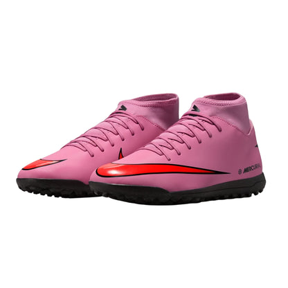 Pink-Black - Close up - Nike Childrens-Kids Mercurial Superfly 10 High-top Football Boots