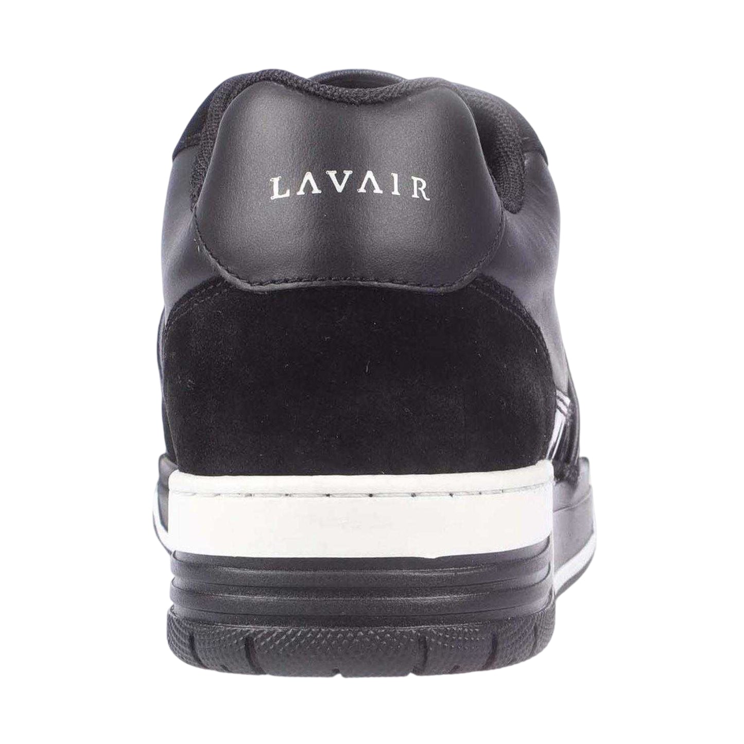 White-Black - Back - Lavair Mens Vadum Nappa Leather Trainers