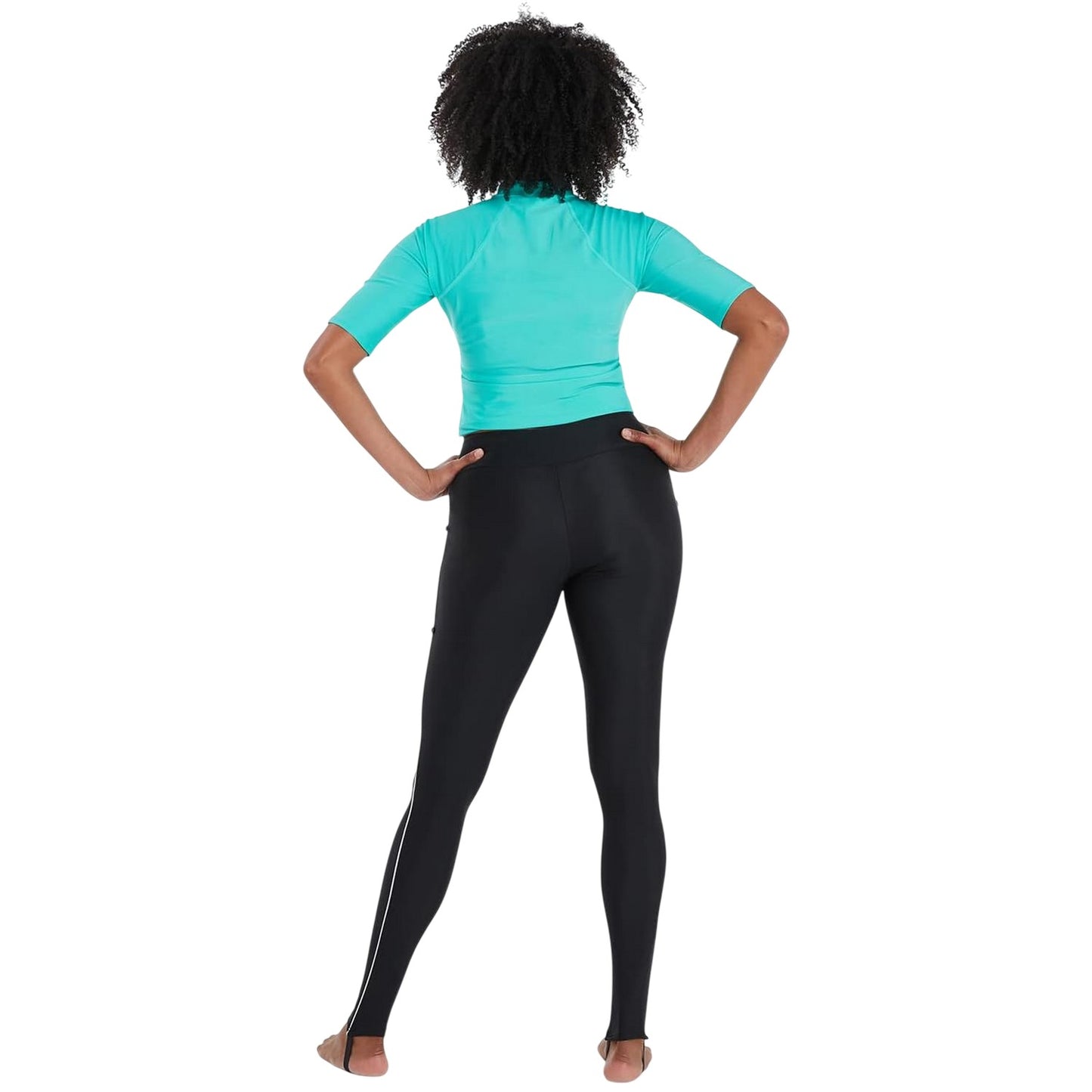 Black-White - Back - Speedo Womens-Ladies Regular Swimwear