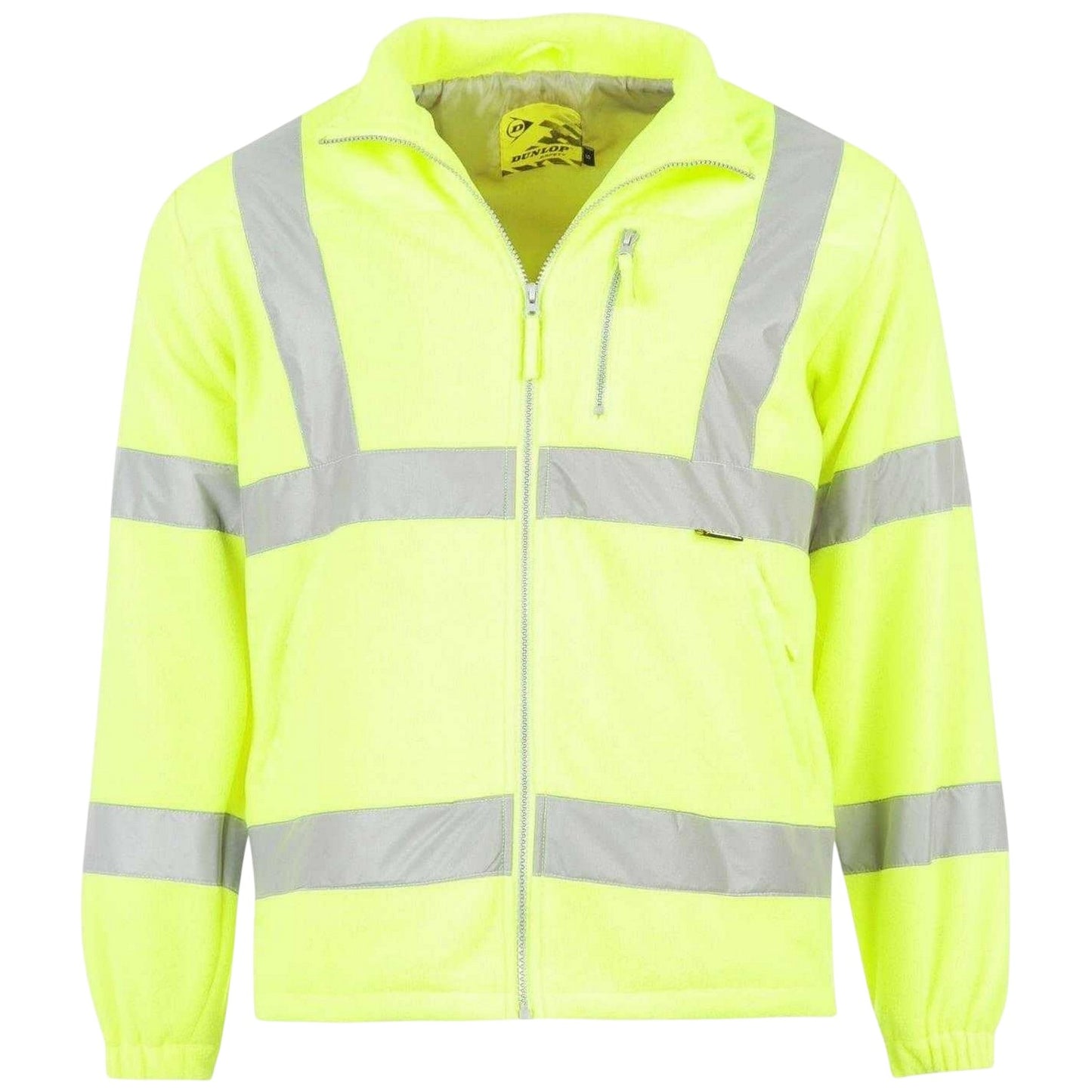 Yellow - Front - Dunlop Mens Hi-Vis Fleece Jacket