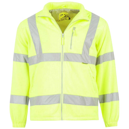 Yellow - Front - Dunlop Mens Hi-Vis Fleece Jacket