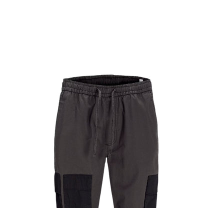 Black - Side - Jack And Jones Mens Tapered Cargo Trousers