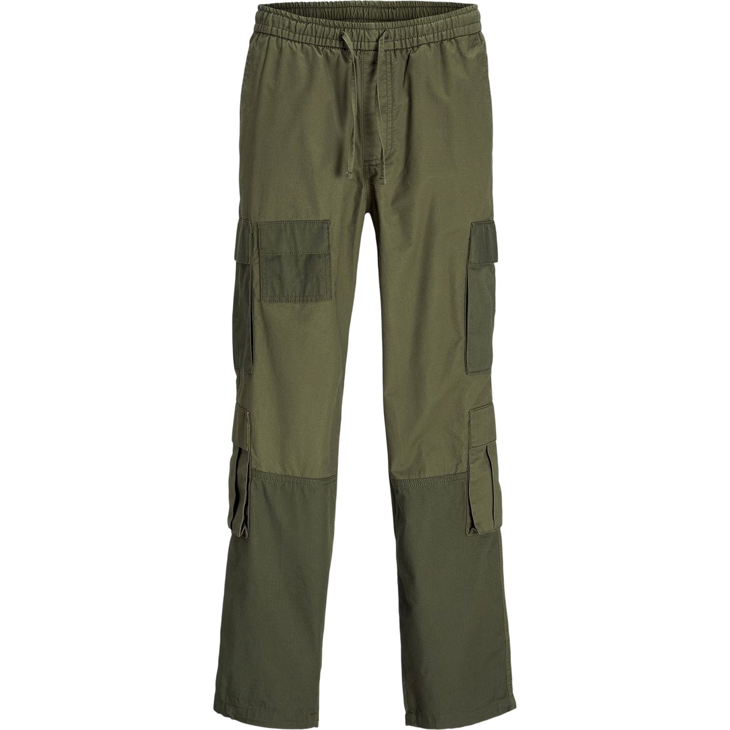 Dusty Olive - Front - Jack And Jones Mens Tapered Cargo Trousers