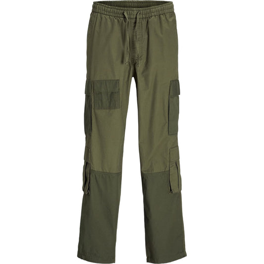 Dusty Olive - Front - Jack And Jones Mens Tapered Cargo Trousers