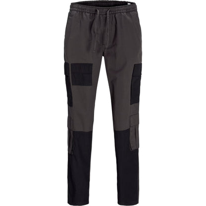 Black - Front - Jack And Jones Mens Tapered Cargo Trousers
