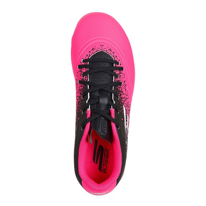 Pink-Black - Side - Skechers Childrens-Kids Razor Artificial Ground Football Boots