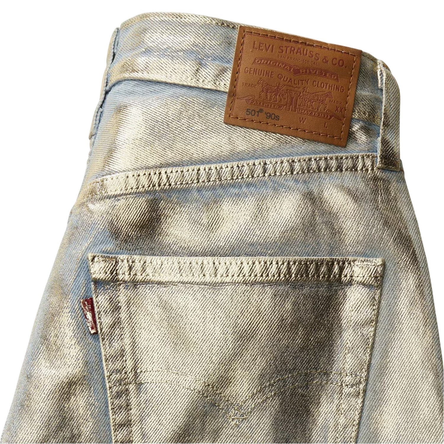 Optical Illusion - Side - Levis Womens-Ladies 501 Loose Fit Jeans