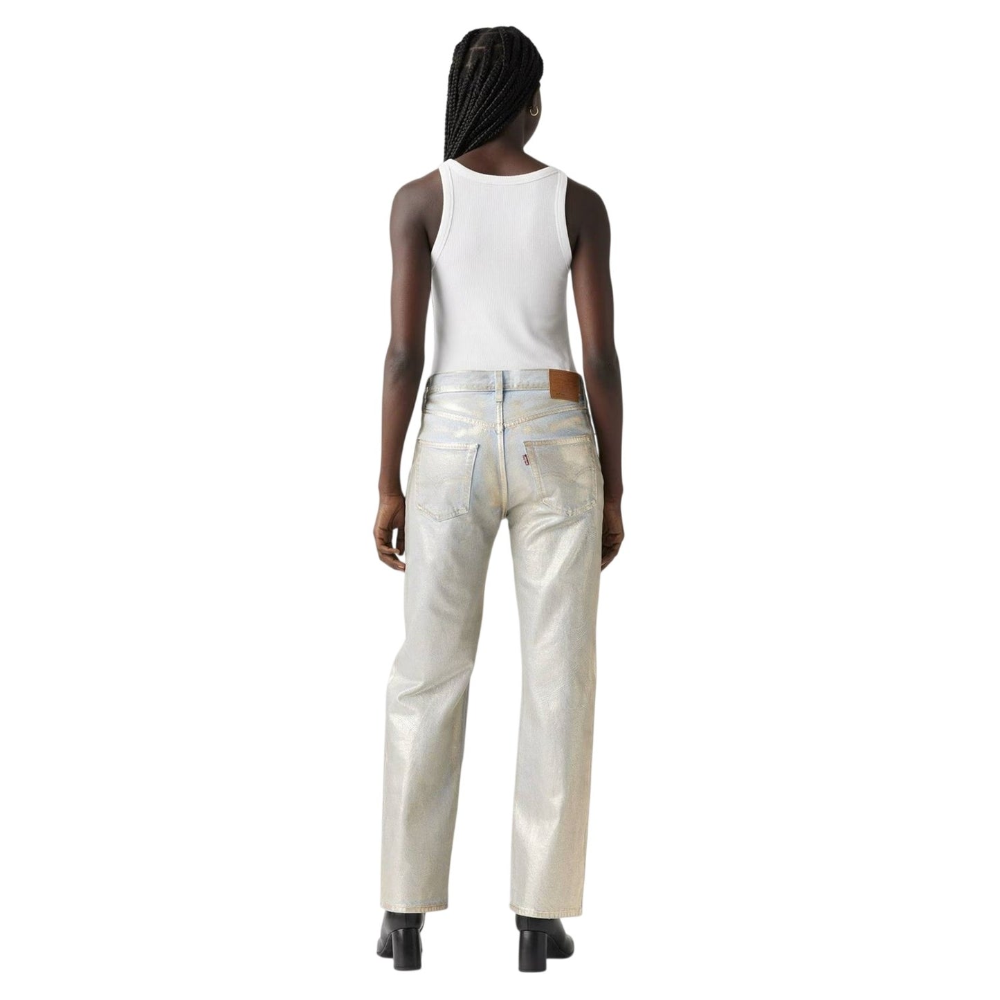Optical Illusion - Back - Levis Womens-Ladies 501 Loose Fit Jeans