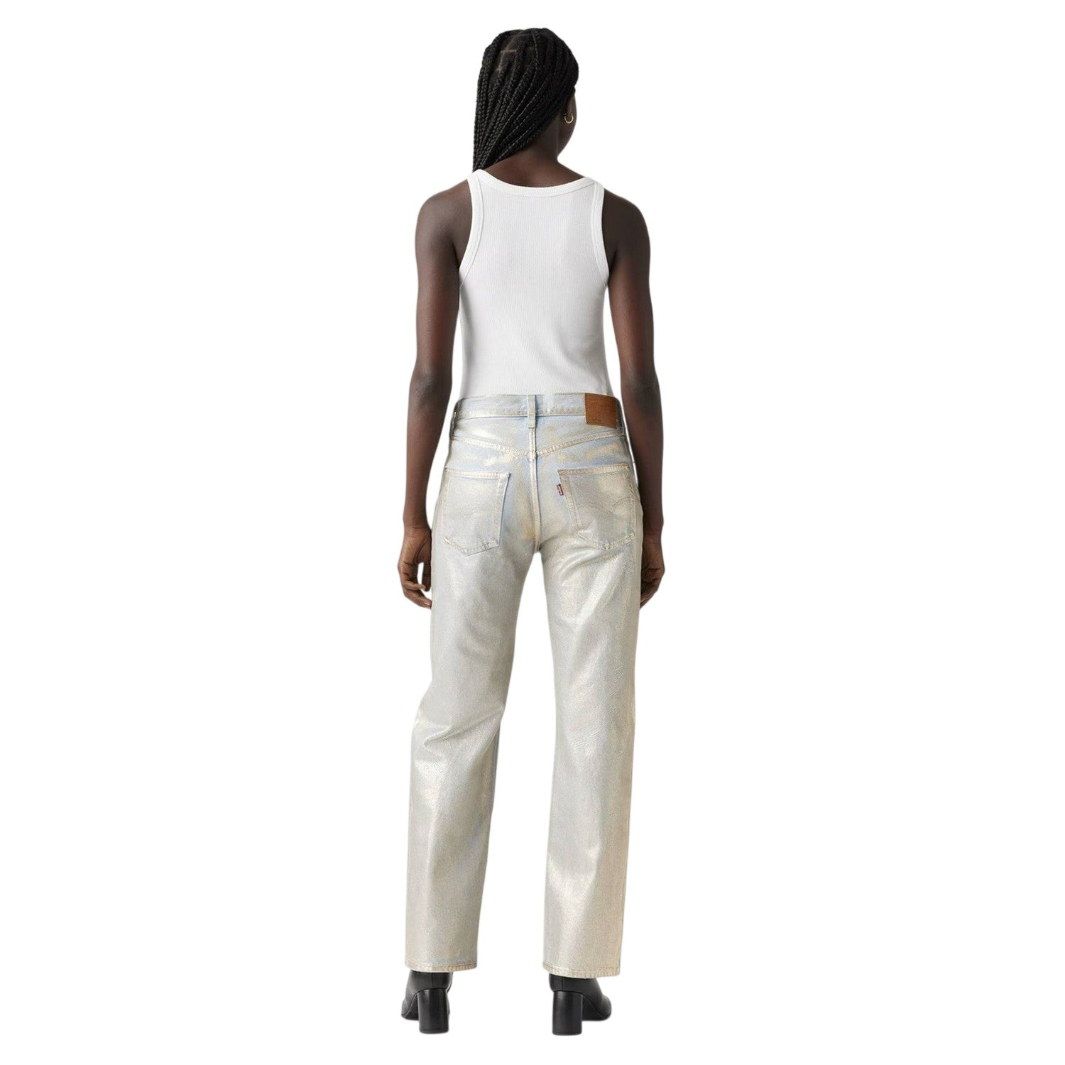 Optical Illusion - Back - Levis Womens-Ladies 501 Loose Fit Jeans