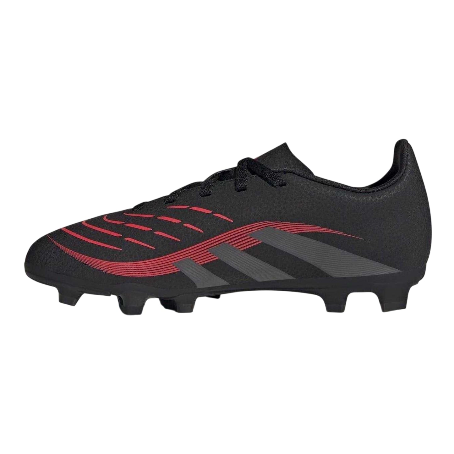 Black-Grey - Back - Adidas Childrens-Kids Predator Club Firm Ground Football Boots