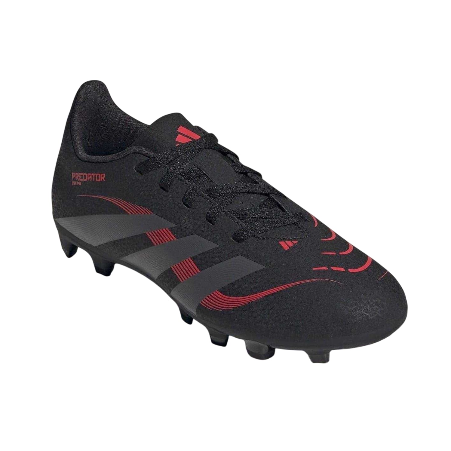 Black-Grey - Lifestyle - Adidas Childrens-Kids Predator Club Firm Ground Football Boots