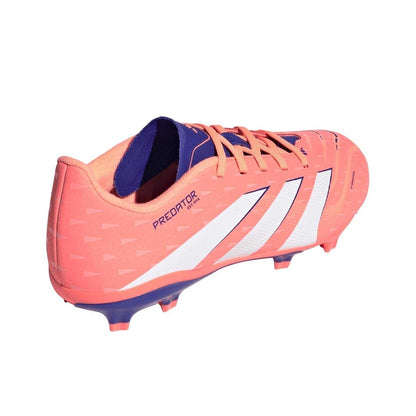 Orange-White - Back - Adidas Childrens-Kids Predator League Firm Ground Football Boots