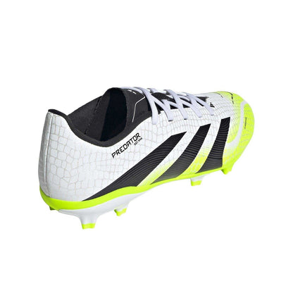 White-Lemon - Back - Adidas Childrens-Kids Predator League Firm Ground Football Boots