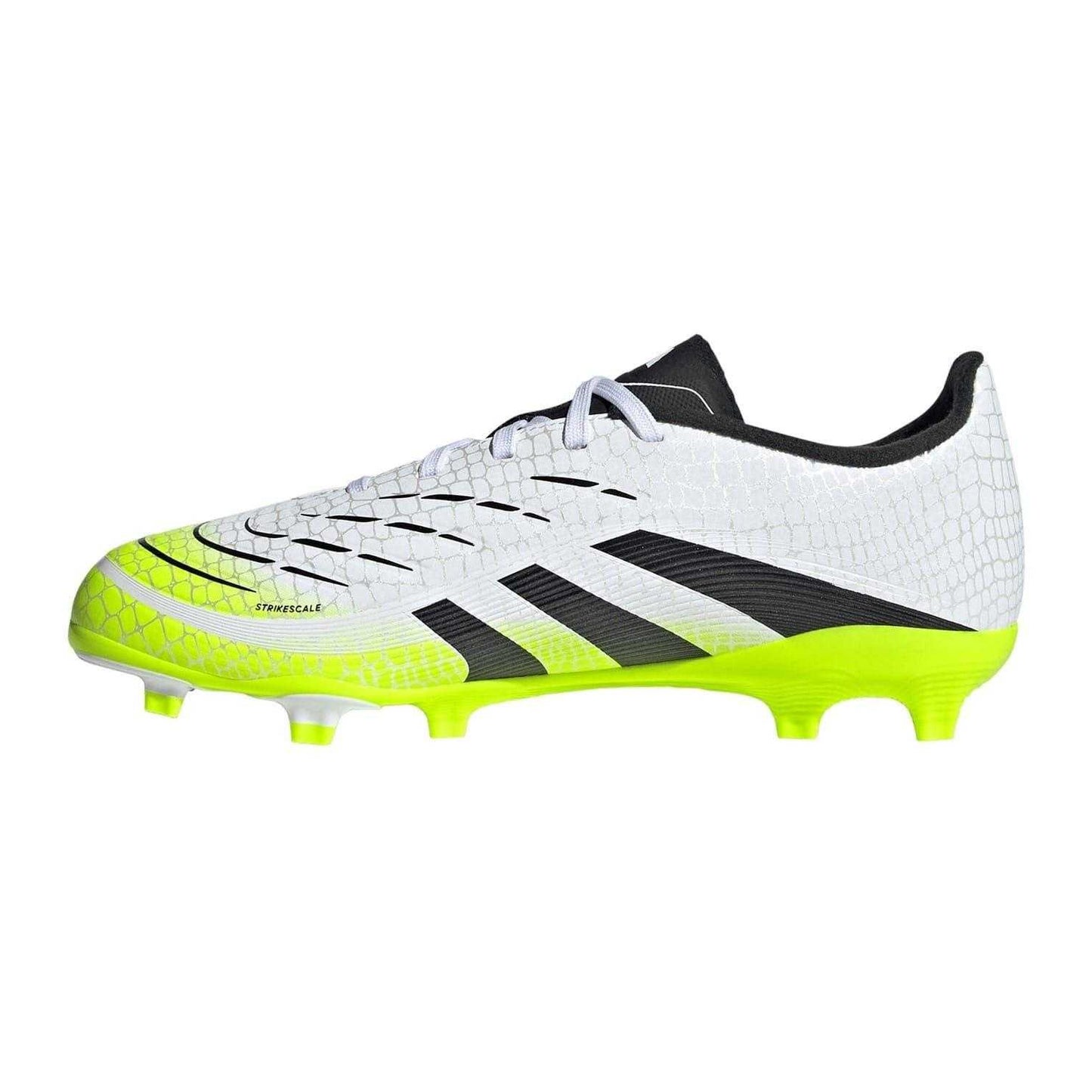 White-Lemon - Side - Adidas Childrens-Kids Predator League Firm Ground Football Boots