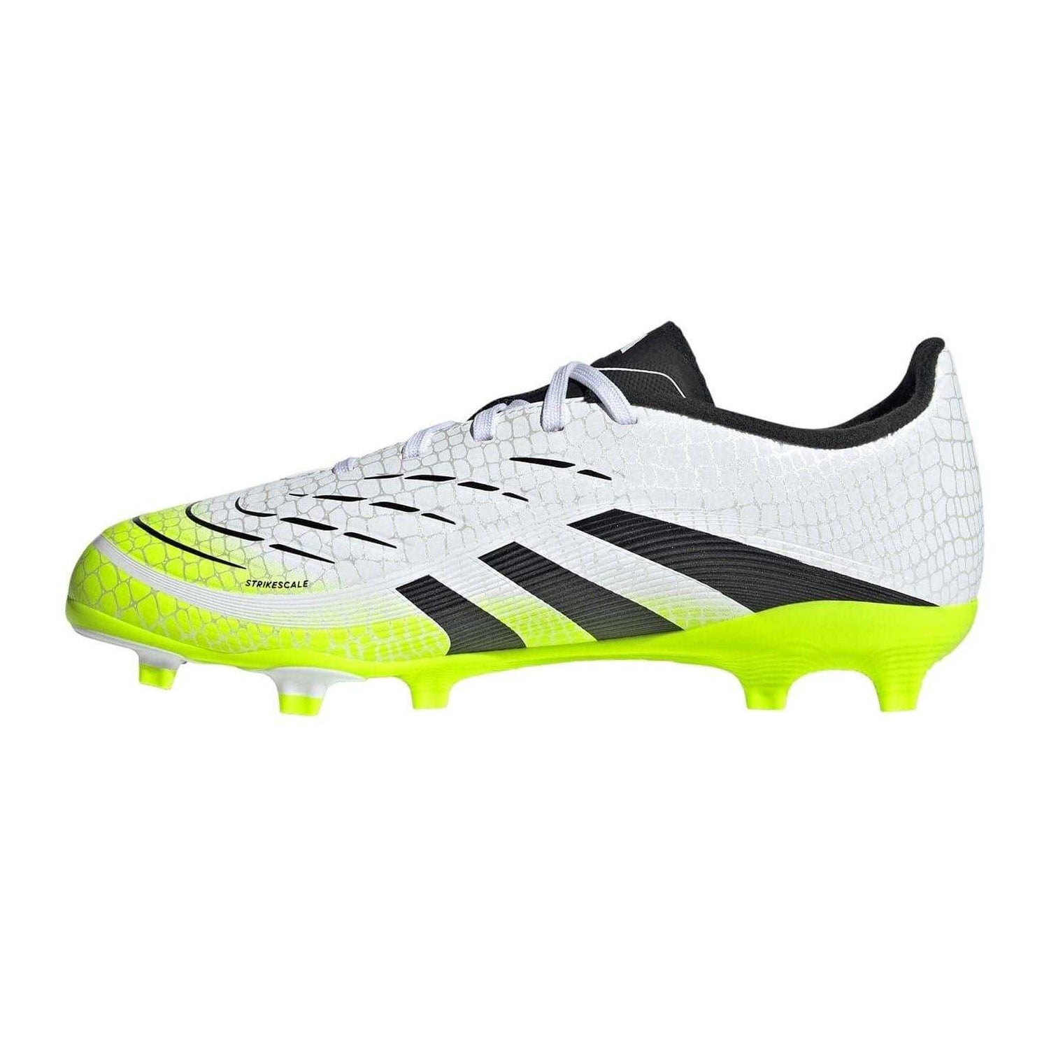 White-Lemon - Side - Adidas Childrens-Kids Predator League Firm Ground Football Boots