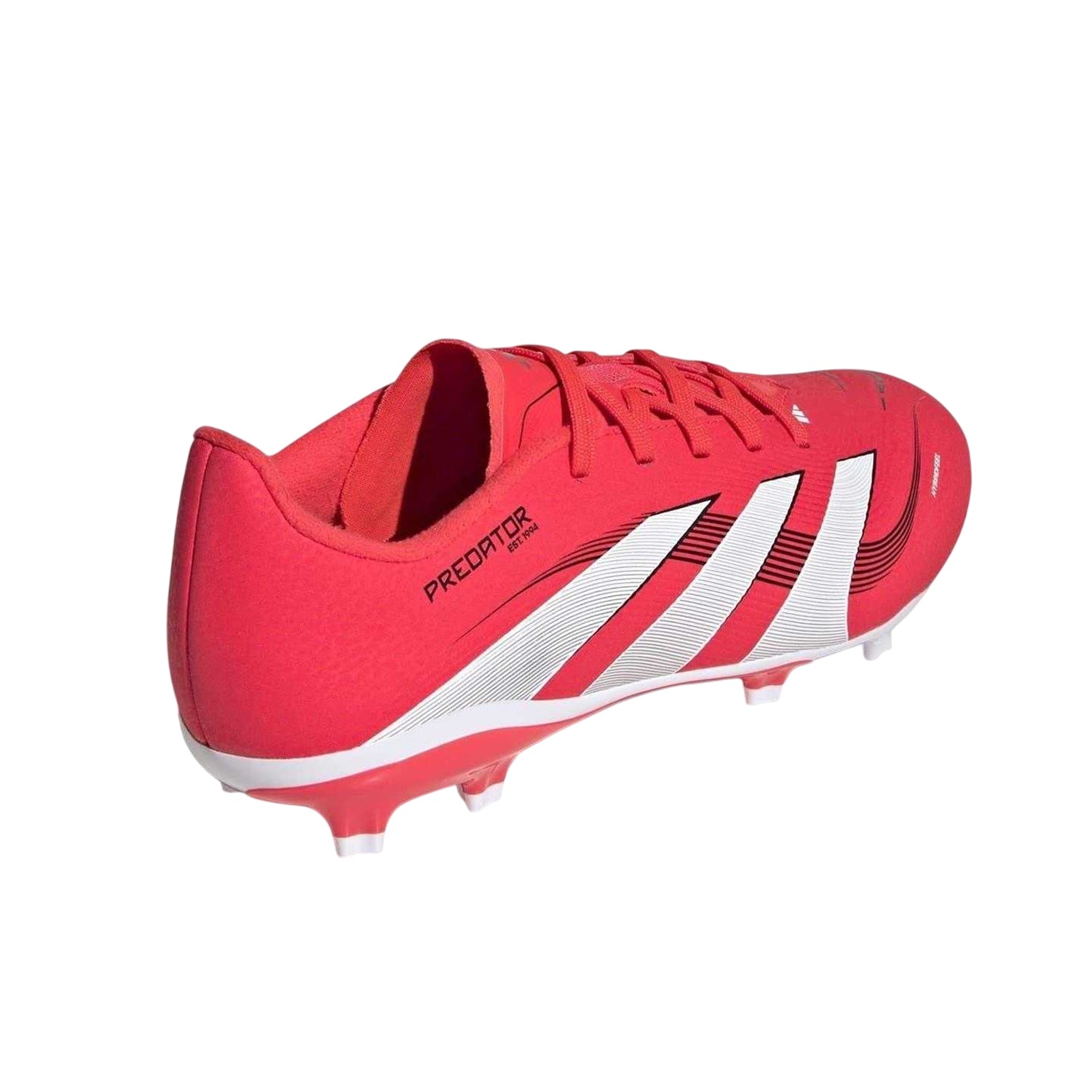 Red-White - Back - Adidas Childrens-Kids Predator League Firm Ground Football Boots