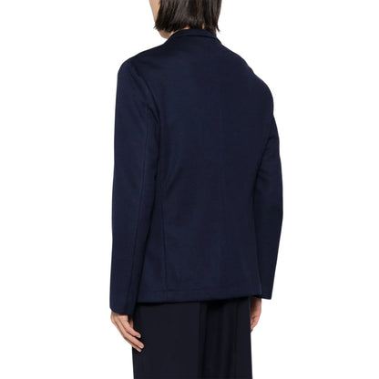 Dark Blue - Back - Boss Mens Double-Breasted Blazer